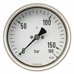 Pièces agricoles - Hydraulique - Manomètre Ø100 0-160bar ½" ar.