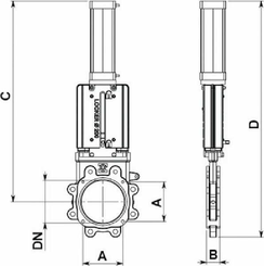 Pièces agricoles - Hydraulique - Vanne à guillotine pneumatique 6" LOCKER BiDi Battioni Pagani
