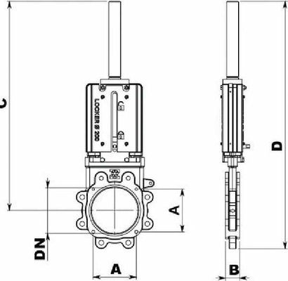 Pièces agricoles - Hydraulique - Vanne à guillotine hydraulique 4" LOCKER BiDi Battioni Pagani