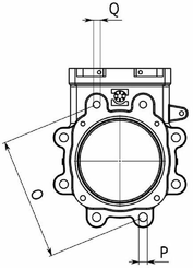 Pièces agricoles - Hydraulique - Vanne à guillotine pneumatique 8" LOCKER BiDi Battioni Pagani