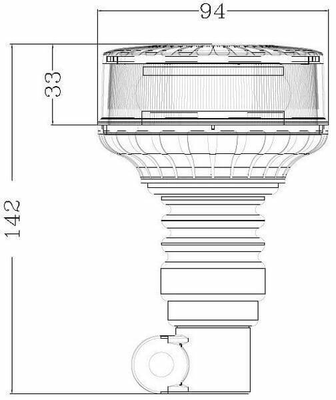 Pièces agricoles - Eclairage - Gyrophare LED LP Pôle Din