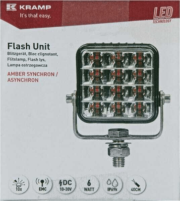 Pièces agricoles - Eclairage - Témoin d’avertissement LED, 10-30V, orange, 12 LED, Kramp
