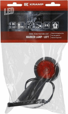Pièces agricoles - Eclairage - Feu de gabarit gauche LED, 12-24V, 108x134.5x49mm, Kramp