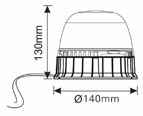 Pièces agricoles - Eclairage - Gyrophare LED boulonnée, CEM