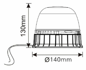 Pièces agricoles - Eclairage - Gyrophare LED boulonnée, CEM