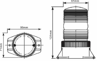 Pièces agricoles - Eclairage - Gyrophare LED, 10-110 V, avec boulon