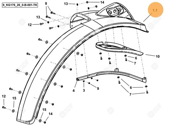 Pièces agricoles - Cabine et structure - LH FENDER Deutz-Fahr origine
