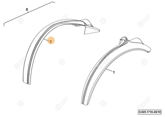 Pièces agricoles - Cabine et structure - parafango Deutz-Fahr origine