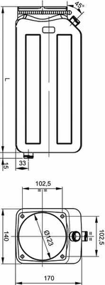 Pièces agricoles - Hydraulique - MPP Réservoir 3 ltr plastique