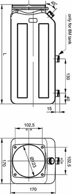 Pièces agricoles - Hydraulique - Réservoir MPP 5 ltr. plastique