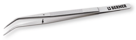 Pince brucelle becs inox coudés 40° avec guide longueur 155 mm (par 1)