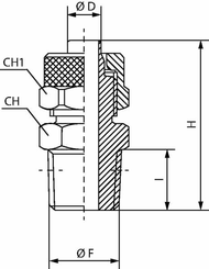 Pièces agricoles - Pièce pneumatique - Raccord adaptable droit