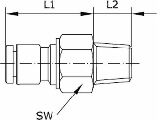 Pièces agricoles - Pièce pneumatique - Raccord vissé