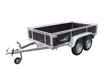 REMORQUE COTES BOIS 251x133x40 2 essieux PTAC : 500 kg partiellement démontée
