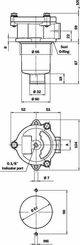 Pièces agricoles - Hydraulique - Boîtier de filtre 1/2" BSP