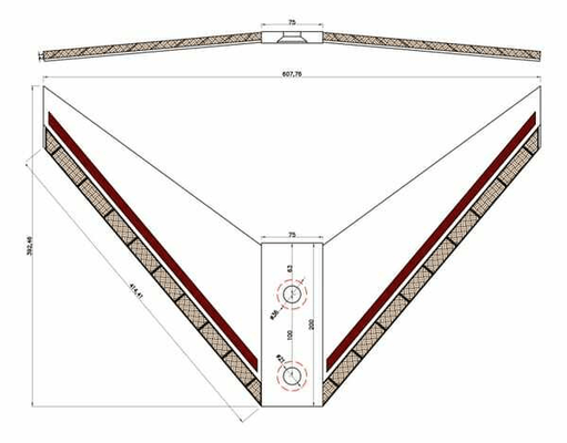 Pièces agricoles - Travail du sol - Soc à ailette carbure cultichaum TL 600mm p/Amazone