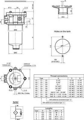 Pièces agricoles - Hydraulique - Filtre ret. 1 BSP MPF100/2-A25