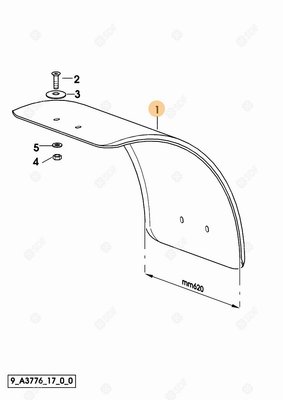 Pièces agricoles - Cabine et structure - CUVETTE Deutz-Fahr origine
