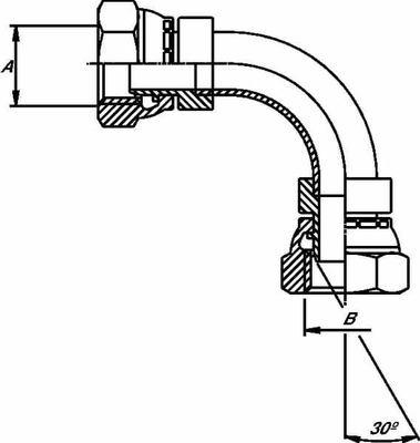 Pièces agricoles - Hydraulique - Coude FE-FE 3/8 BSP