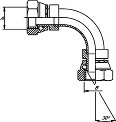 Pièces agricoles - Hydraulique - Coude FE-FE 3/8 BSP