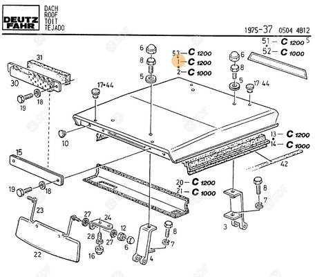 Pièces agricoles - Cabine et structure - TOIT Deutz-Fahr origine