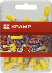 Pièces agricoles - Eclairage - Connecteur à anneau, jaune, 4-6 mm² Ø10 mm² (50x), Kramp