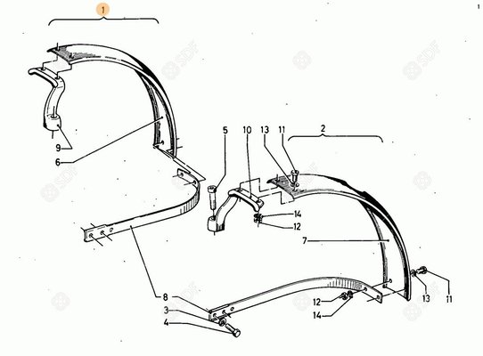 Pièces agricoles - Cabine et structure - ECRAN GARDE BOUE Deutz-Fahr origine