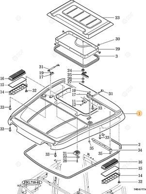 Pièces agricoles - Cabine et structure - TETTO Deutz-Fahr origine