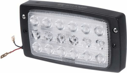 Pièces agricoles - Eclairage - Feu de travail LED rectangulaire 27W 3375lm 10-30V, blanc,182.5x48x101.5mm prise AMP, Combo, 18 LED Kramp