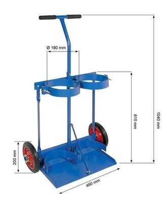 Pièces agricoles - Outils atelier - Chariot pour bouteilles OX&AD