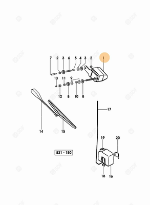 Pièces agricoles - Cabine et structure - MOTEUR ESSUIE GLACE Deutz-Fahr origine