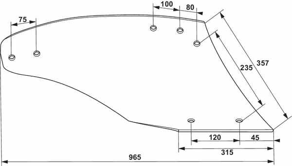 Pièces agricoles - Travail du sol - Versoir bore D. C16S p/G&B