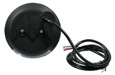 Pièces agricoles - Eclairage - Feu arrière LED, rond, 12/24V, rouge/ambre, à boulonner, Ø 140mm