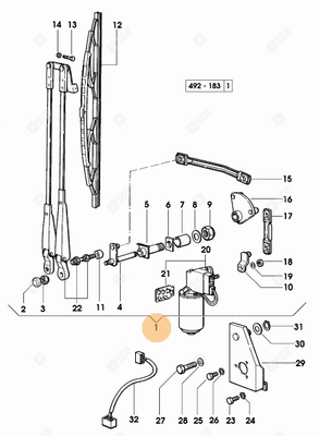 Pièces agricoles - Cabine et structure - ESSUIE-GLACE Deutz-Fahr origine