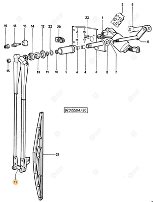 Pièces agricoles - Cabine et structure - BRAS DE BALAI Deutz-Fahr origine