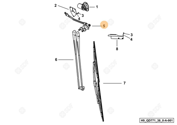 Pièces agricoles - Cabine et structure - bras Deutz-Fahr origine