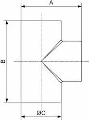 Pièces agricoles - Pièce pneumatique - Pièce en T Prevost 32 mm 90º
