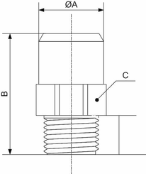 Pièces agricoles - Pièce pneumatique - Adaptat. Prevost 32x1" BSP M