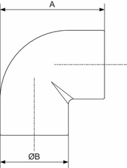 Pièces agricoles - Pièce pneumatique - coude F/F 63mm 90° Prevost