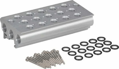 Pièces agricoles - Pièce pneumatique - Bloc de base 1/8" à 4 voies