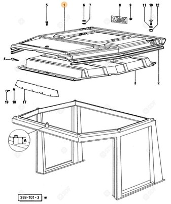 Pièces agricoles - Cabine et structure - TOIT OUVRANT Deutz-Fahr origine