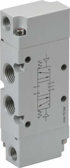 Pièces agricoles - Pièce pneumatique - Vanne 5/3, pneumatique 1/8"