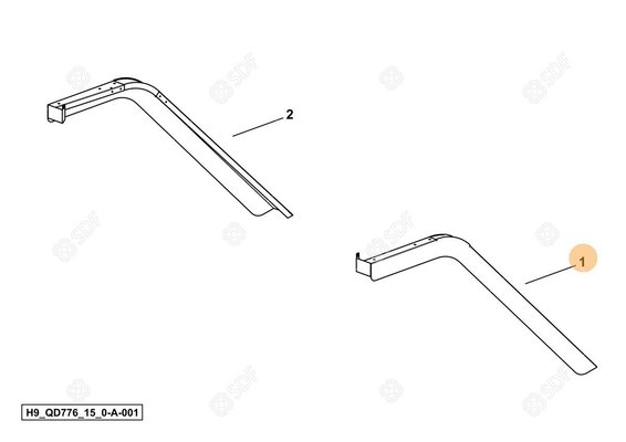 Pièces agricoles - Cabine et structure - support sx/lh/li Deutz-Fahr origine