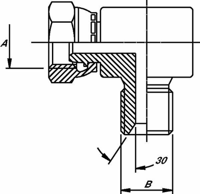 Pièces agricoles - Hydraulique - Raccord coudé FI-FE 1/2x3/8BSP
