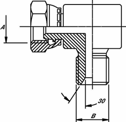 Pièces agricoles - Hydraulique - Raccord coudé FI-FE 1/2x3/8BSP
