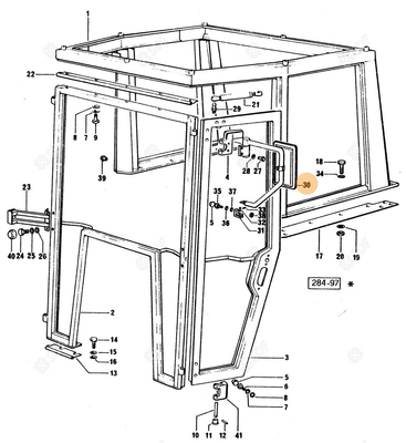 Pièces agricoles - Cabine et structure - RETROVISEUR Deutz-Fahr origine