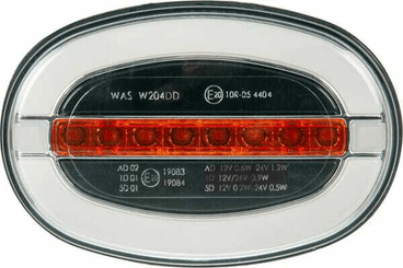Pièces agricoles - Eclairage - Feu avant multifonction oval, 12-24V, 136.4x91x40mm, Kramp