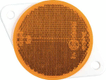 Catadioptre rond orange Ø75mm à visser