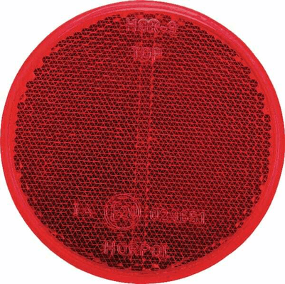 Pièces agricoles - Eclairage - Catadioptre rond rouge Ø75mm tige filetée
