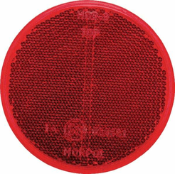 Pièces agricoles - Eclairage - Catadioptre rond rouge Ø75mm tige filetée